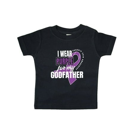 

Inktastic Chronic Pain I Wear Purple For My Godfather Gift Baby Boy or Baby Girl T-Shirt