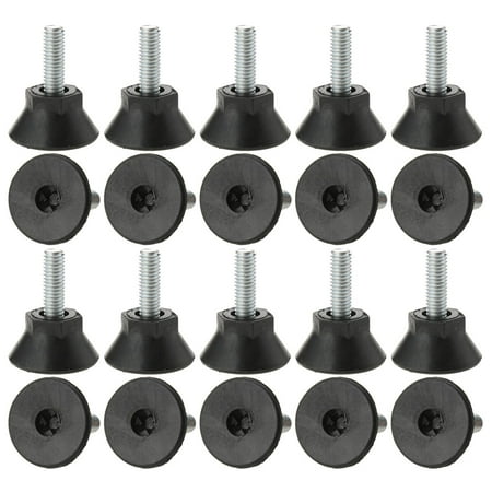M6 x 18 x 25mm Leveling Feet Adjustable Leveler Support for Home Table Leg 20pcs