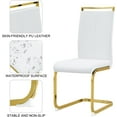 thumbnail image 5 of Sumdeal Upholstered 7-Piece Dining Table Set, Modern Faux Marble Design, White, 5 of 7