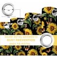 thumbnail image 4 of Sunflowers Blackout Curtains for Bedroom, Farmhouse Botanical Blossom Florals Butterfly Thermal Insulated Kitchen Drapes with Grommets, Light Blocking Window Treatment, 2 Panels 52" x 63", 4 of 7