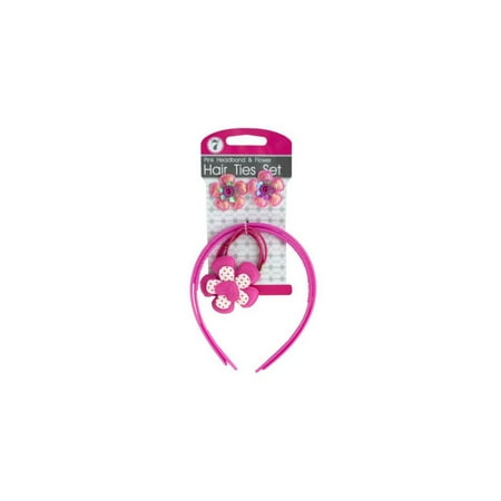 7 Pc Headband And Flower Hair Ties Set Walmart Com