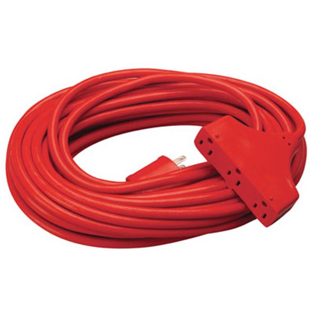 04217ME 25 ft. Red 3 Outlet Extension Cord