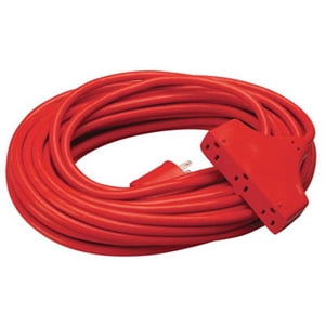 04217ME 25 ft. Red 3 Outlet Extension Cord