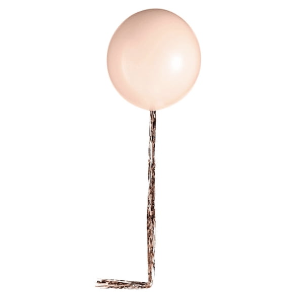 Rose Gold Latex Balloon with Tinsel Tail - 24" (1 Pc) - Elegant & Dazzling Decor for Celebrations, Weddings, Birthdays