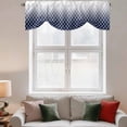 thumbnail image 2 of Navy Blue Ombre Stripe Tie Up Valance Curtains for Windows, Kitchen Curtains Window Treatments, Modern Abstract Gradient Striped Short Window Shades Valances for Bedroom Bathroom Cafe 42"x12", 2 of 8
