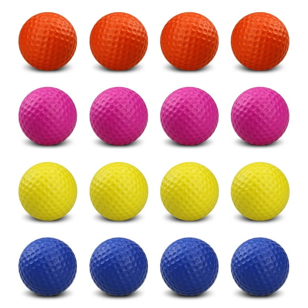 Foam Golf Practice Balls,16 Pack Realistic Feel and Limited Flight Soft Training Balls for