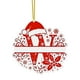 thumbnail image 1 of Adornos Navideños para Árbol, Monogramas Decorativos Acrílicos 2D con Gorro de Papá Noel, 26 Letras, Adornos Colgantes para Manualidades, Decoración Navideña Del Hogar., 1 of 5