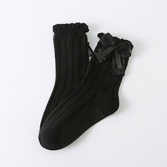 TINZ Women Socks Bow Crew Socks Lolita Dress Breathable Soft Girls Socks Socks for Elderly Womens High Socks Womens Sicks