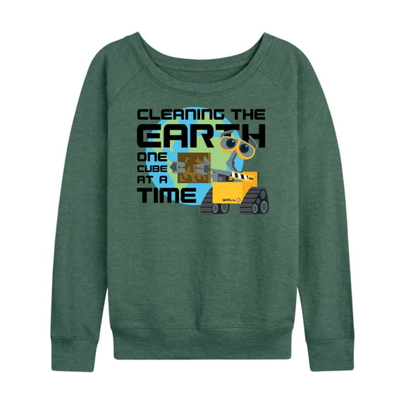 Wall-E - Cleaning The Earth - Women's Lightweight French Terry Long Sleeve Shirt