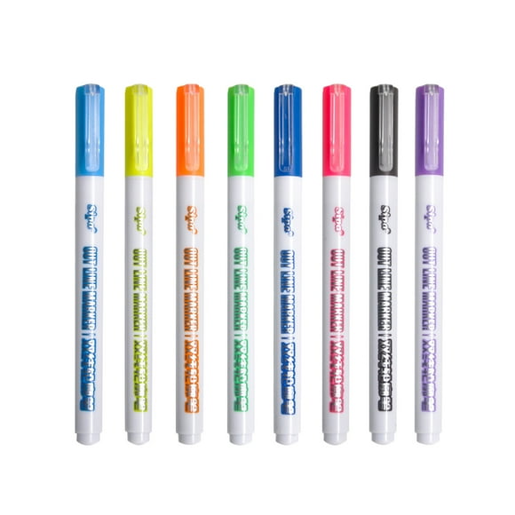 EARKITY Marker Pens, Watercolor Pen, 8 Colors Marker Washable Painting Pen, Metal Color Paint Pen for School Supplies, Art Projects, Drawing, Rock Painting, Wood, Plastic, Metal, Canvas DIY Crafts
