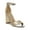 Gold/Silver Lux, variant on Womens Yaro Leather Block Heel Evening Sandals