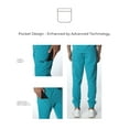 thumbnail image 7 of Members Only Men's Premium Drawstring Jogger Cargo Scrub Pants with 11 Pockets - Teal - 2XL, 7 of 7