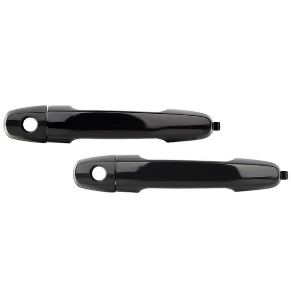 ECCPP Door Handles Exterior Front Driver Passenger Side for 2002-2006 for Toyota Camry 2004-2008 for Toyota Solara Smooth Black(2pcs)