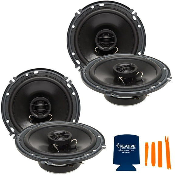PowerBass Two Pairs of S-675 6.75" OEM Replacement Coaxial Speakers