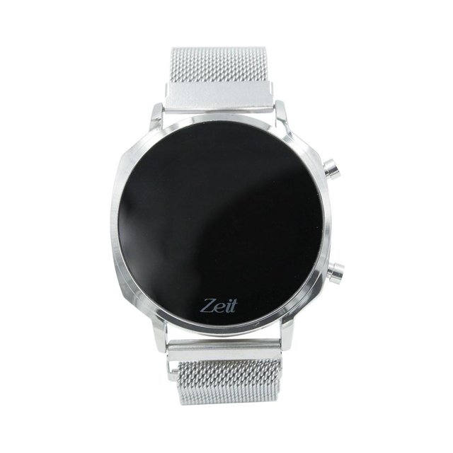 Reloj Zeit/Unisex/Metal/Plateado/Broche Imán y Caja Redonda Ligéramente Cuadrada Zeit Metal