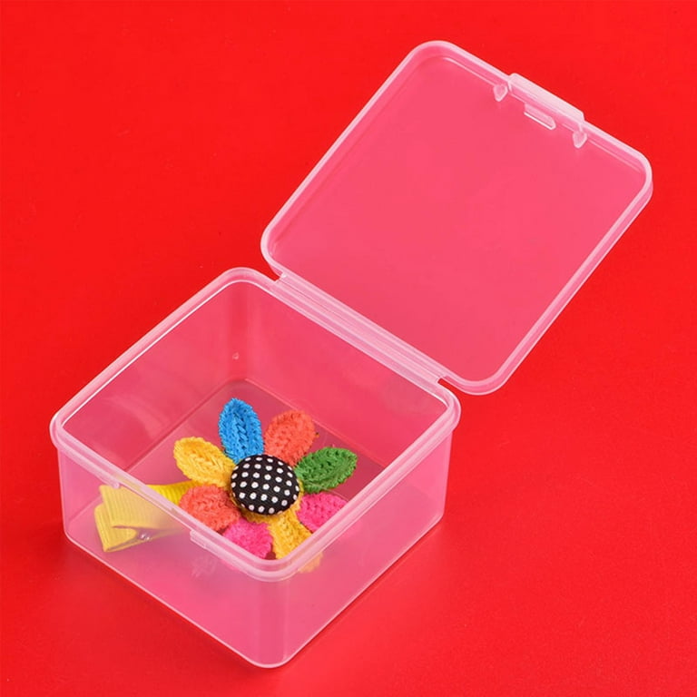 ZUARFY 2.56x2.56x1.5in Plastic Box Clear Storage Containers Box