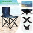 thumbnail image 4 of 600D Oxford Camping Chair Portable Foldable Chair Supports 220 lbs for Picnic, Fishing, Backpacking Magical Night Sky with Fish, 4 of 8