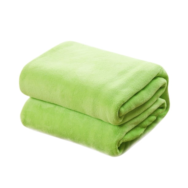 Manta de franela polar de color puro para sofá, cama de color liso, manta cálida