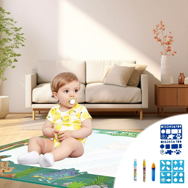 Meitianfacai Toile d'Eau pour Enfants, Bloc d'Écriture et de Dessin à l'Eau, Gribouillis Répétés, Planche de Dessin Colorée