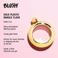 thumbnail image 2 of Blush Gold Plastic Bangle Flask for Outdoor Festival, Gifts for Women, 4 oz, 2 of 5