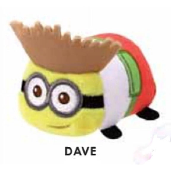 TY Beanie Boos Teeny Tys - DAVE Minion Tourist 4" Plush from Despicable Me 3 (NO TY HANG TAG)(BONUS 1 FUN CHOPS & 1 TY CARD)
