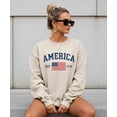thumbnail image 7 of America Est 1776 Sweatshirt for Men Women & Kids Patriotic USA Flag 4th of July Pullover Sand Sweatshirt Adult Medium, 7 of 7