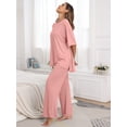thumbnail image 3 of MINTREUS Valentine's Day Lounge Sets for Women Knit Short Sleeve Tops and Long Pants Soft Comfy Pajamas Set Oversized 2 Piece Outfits S-4X, 3 of 8