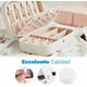 thumbnail image 4 of Set de 2 Joyeros Bluelander Organizador Impermeable de cuero blanco, 4 of 5