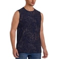 thumbnail image 2 of Pofeuu Copper-Gold Gloss Outline Flower1 Print Men's Muscle T-Shirt, Sleeveless, Muscle Tank, Classic Muscle Tee Top For Men Casual Sleeveless Muscle T-Shirt Trendy Clothes-XX-Large, 2 of 7