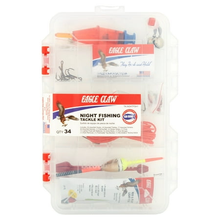 Eagle Claw Night Fishing Tackle Kit, 34 count