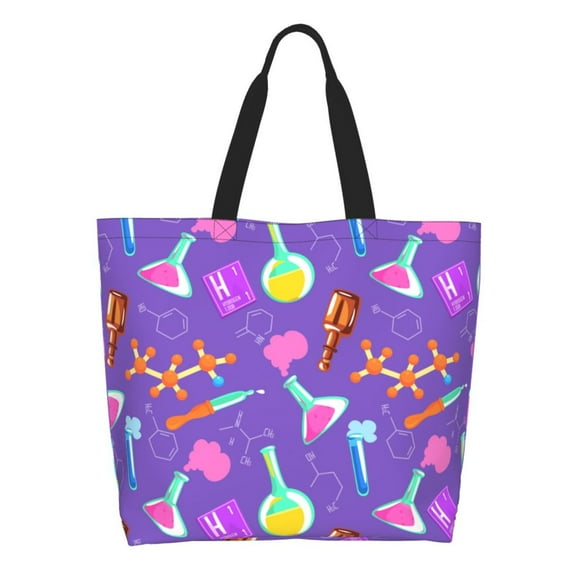 Easygdp Chemistry Tools Tote Bags for Women,Women Travel Shoulder Bags Handbags，Big Capacity Shopping Work Bag