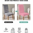 thumbnail image 4 of Stretch Chair Covers Set of 4, Pure Color Pink Universal Fit Elastic Decorative Dining Chairs Slipcovers for Wedding, Banquet, Monochrome, 4 of 6
