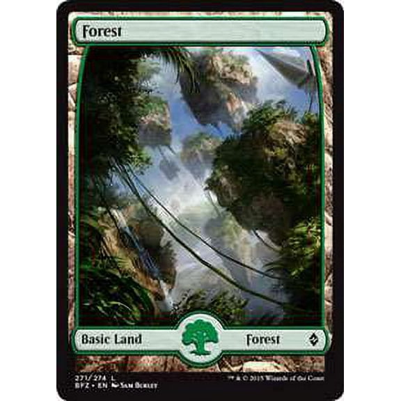 MtG Battle for Zendikar Land Forest (Full-Art, Foil) #271