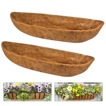 Coco Liner Wall Planter Replaceable Coco Liner for Window Box Fence Flower Baskets 30 inch 2-Pack