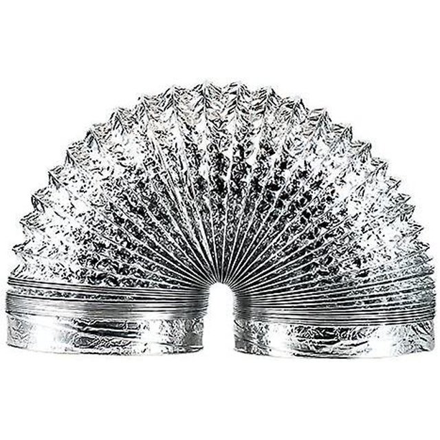 Tubería de 6 pulgadas, manguera de aire acondicionado, tubería flexible de 1,5 m (1 pieza, plata de 6 pulgadas)