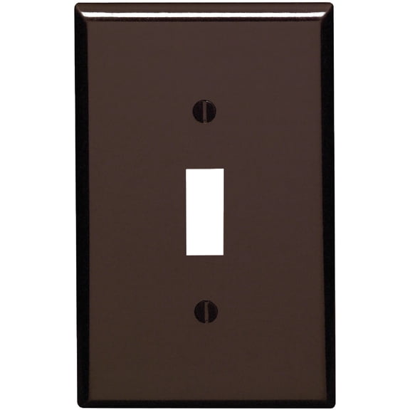 WALLPLATE TOGL 1G BROWN (Pack of 1)