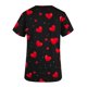 thumbnail image 5 of TaTaai Romantic Heart Print Women Scrub Blouse Premium Cotton Regular Fit Short Sleeve V Neck Functional Pocket Non See Through Nurse Work Daily Wear Gift, 5 of 5