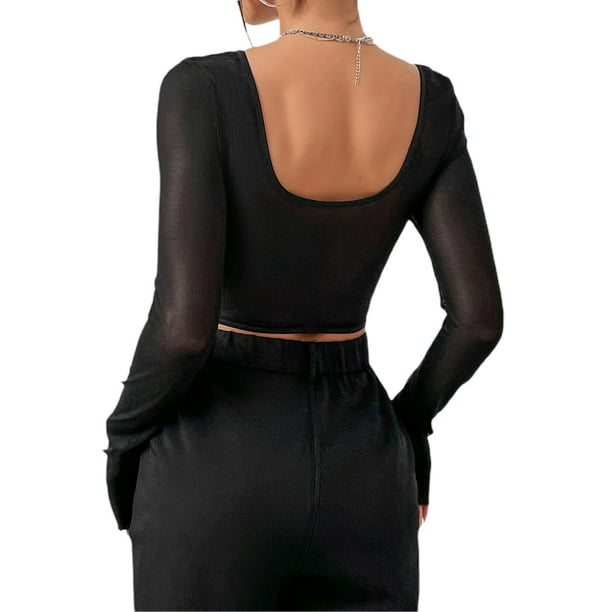 xiaxaixu Women?s Corset Crop Tops, Long Sleeve Lace Patchwork