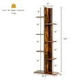 thumbnail image 3 of Costway Open Concept Bookcase Plant Display Shelf Rack Storage Holder Wood Brown, 3 of 10