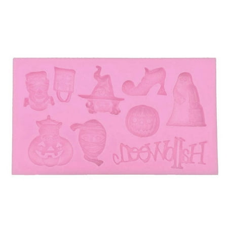 Fancyleo Halloween Pumpkin Witch High Heels Silicone Fondant 3D Cake Mold Cupcake Candy Chocolate Decoration Baking Tool