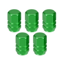 5 Pcs 0.43"x0.39"x0.63" Universal Tire Wheel Valve Stem Caps Car Tire Valve Dust Caps Green