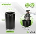 thumbnail image 2 of Alpine Indoor Commercial Trash Can with Lid - 50 Gallon Heavy Duty Stainless Steel Garbage Can, Large Open Top Round Garbage Can, Perfect for Office, Bathroom, and High Traffic Areas (Black), 2 of 7