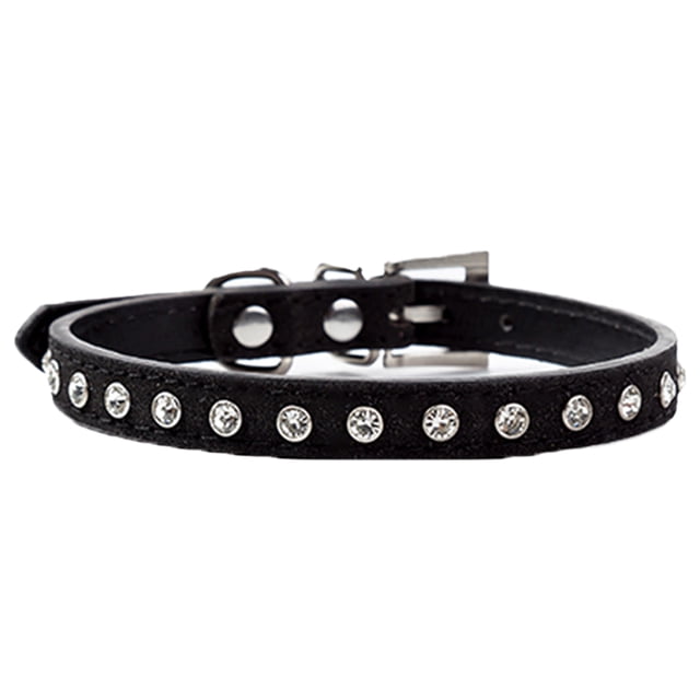 Apuakthei Collar de cuero grueso y ancho con remaches para perros. Adecuado para cuellos de 14" a 17", variedad mediana.