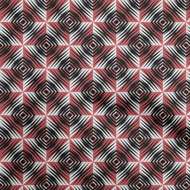 oneOone Polyester Spandex Pastel Red Fabric Moire Craft Projects Decor Fabric Printed by The Yard 56 Inch Wide