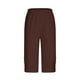 thumbnail image 4 of Leggings capri de 7/8 para mujer: color liso, ligeros, transpirables, cintura elástica para el verano, tallas S-XXXL, 4 of 5