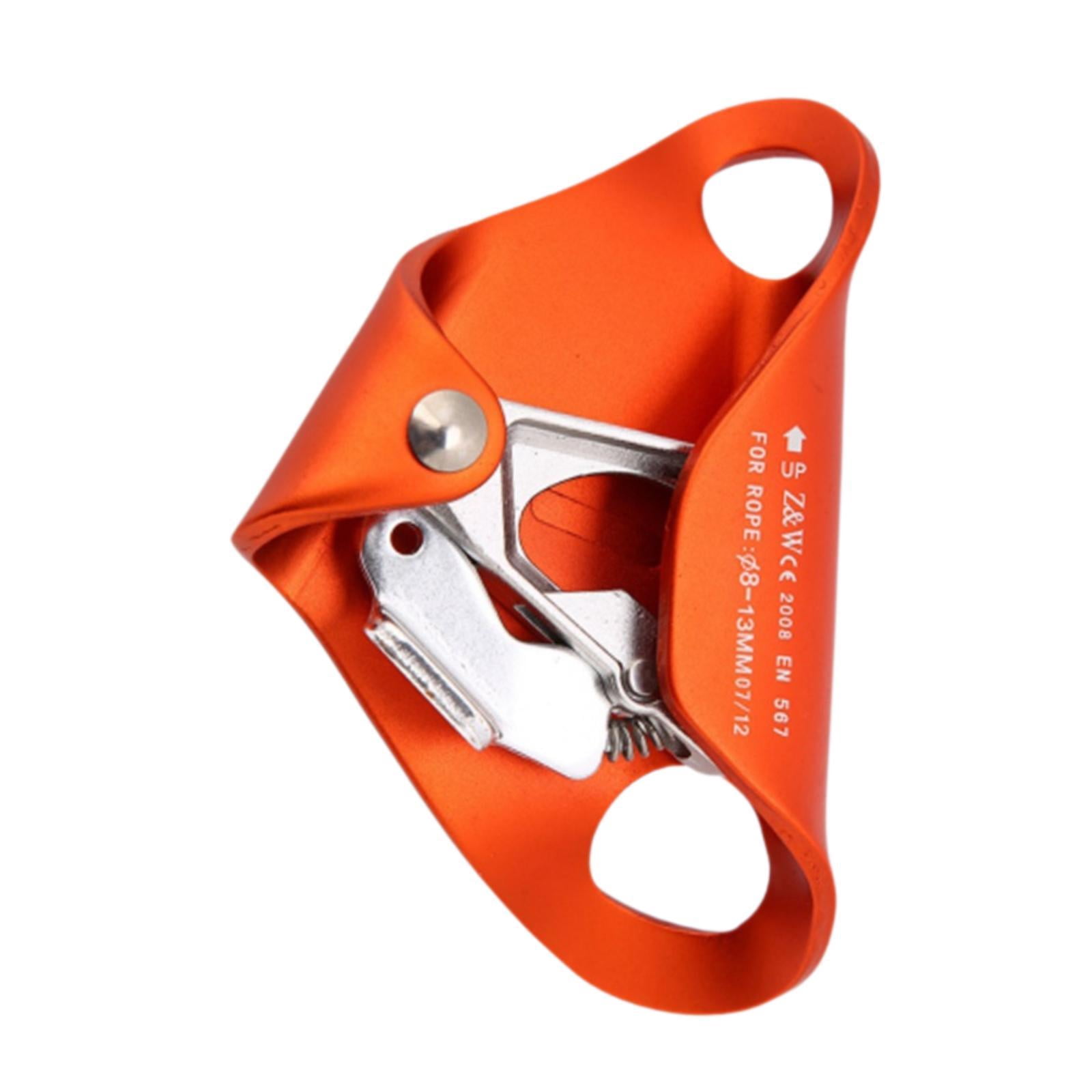TTETTZ Rock Climbing Chest Ascender Rigging Clamp for Survival 8-13mm Rope Climbing Orange