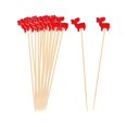 thumbnail image 2 of Christmas Cocktail Picks Bamboo Toothpicks Disposable Fancy Wooden Appetizer Picks Christmas Food Picks for Cake, Cane ,Party Deer 50pieces, 2 of 10