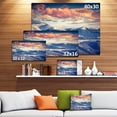 thumbnail image 3 of Winter Alpine Sunset over Hills - Large Landscape Canvas Art Print, 3 of 4