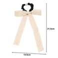 thumbnail image 2 of Opolski Adjustable Hair Tie Retro Hair Tie Elegant Women Hair Ring with Faux Pearl Lace Bowknot Ribbon Versatile Hair Accessory Black, 2 of 8