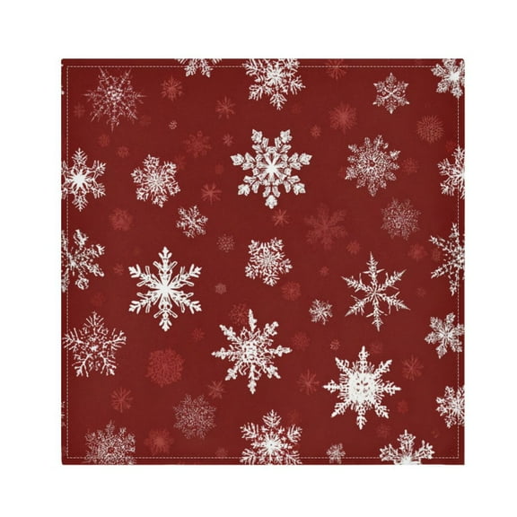 Qxltty Snowflake Pattern Napkins 20×20in Perfect for Parties Dinners Weddings Cocktail Housewarming Cloth Napkins Set of 6